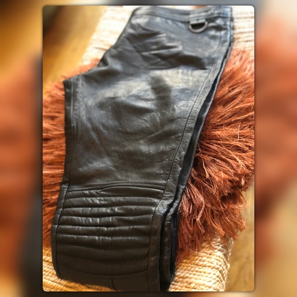 H&M Other - H&M Dragon Tattoo Collection Leather Jeans!